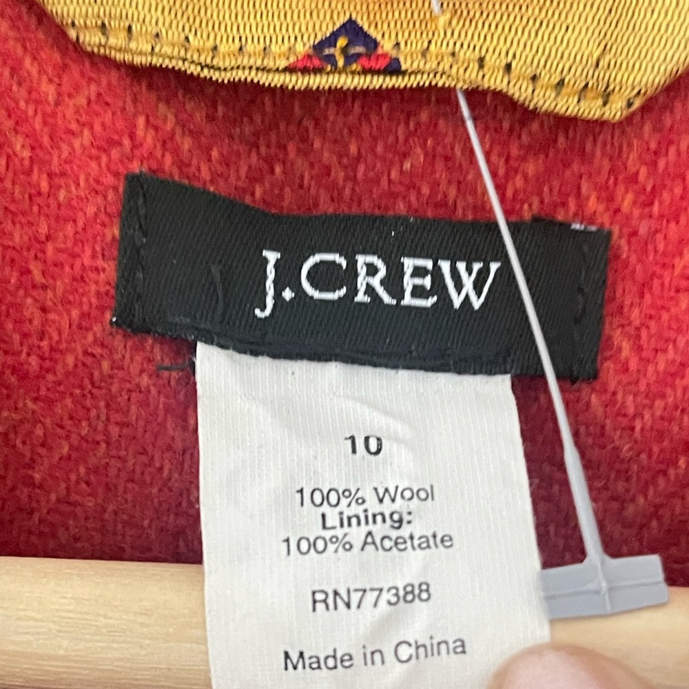 Red Wool Blazer - J. Crew By Robert Noble Lined Scottish View 6